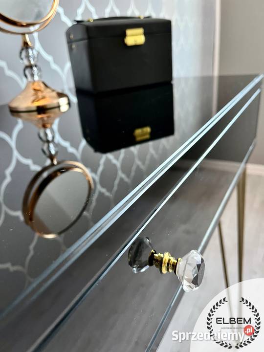 Szklana czarna toaletka konsola Glamour DOSTAWA