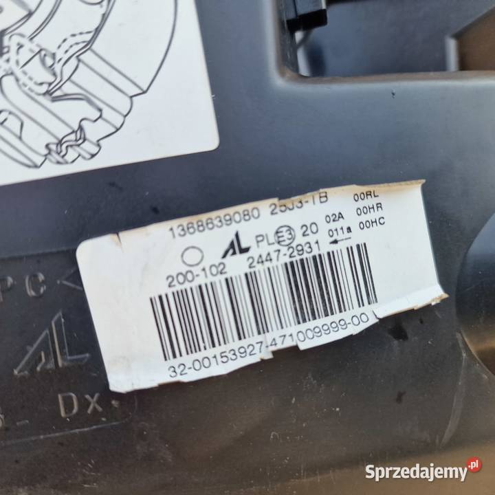 FIAT DUCATO BOXER JUMPER REFLEKTOR LAMPA PRAWA Bieleń