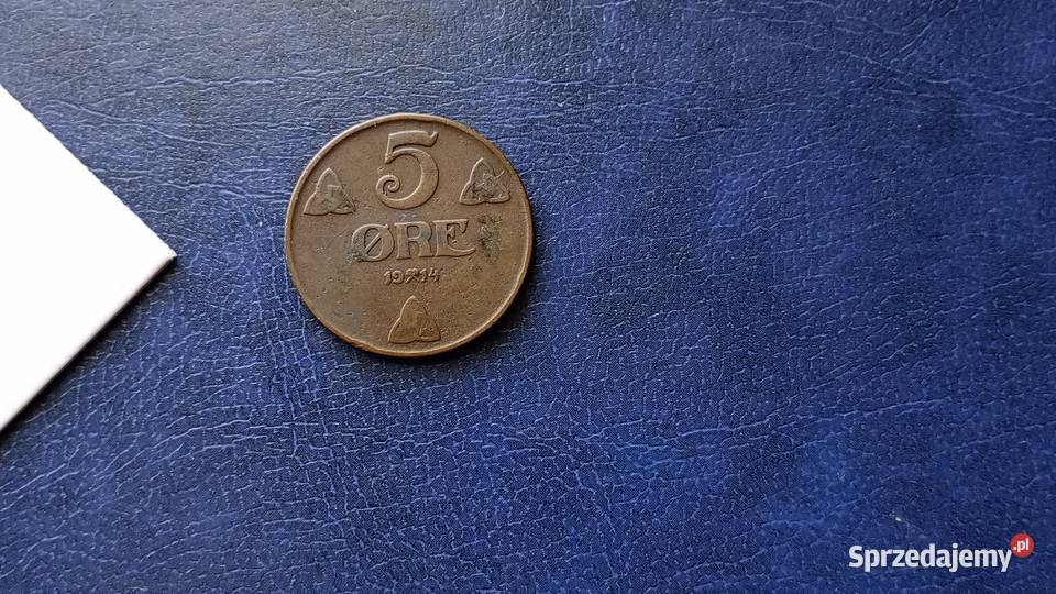 Stare monety 5 ore 1914 Norwegia Lesko sprzedam