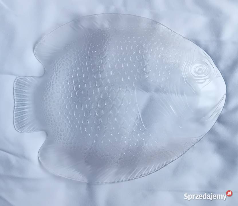 Ogromny szklany półmisek ryba Arcoroc France Porcelana i szkło Koźminek sprzedam