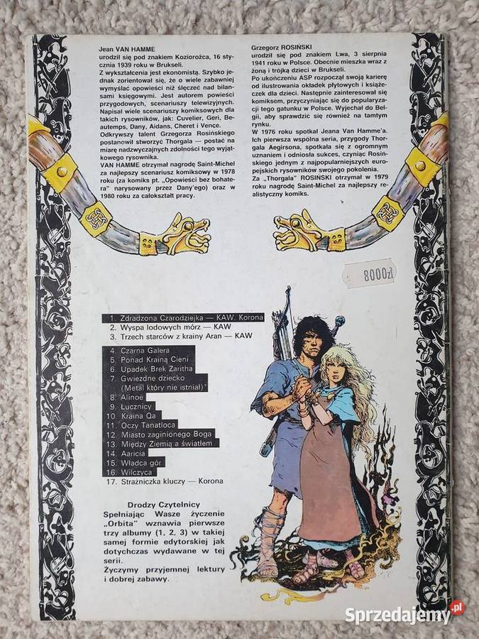 Thorgal Zdradzona Czarodziejka wydanie 2 Orbita pomorskie Gdynia sprzedam