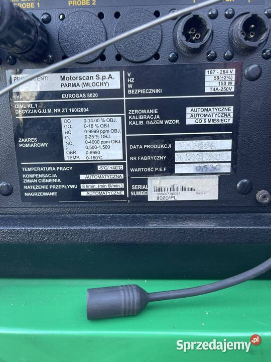 Analizator spalin MOTORSCAN EUROGAS 8020 Busko-Zdrój