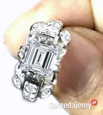 biały szmaragd moissanit diament obrączka ślubna Białystok