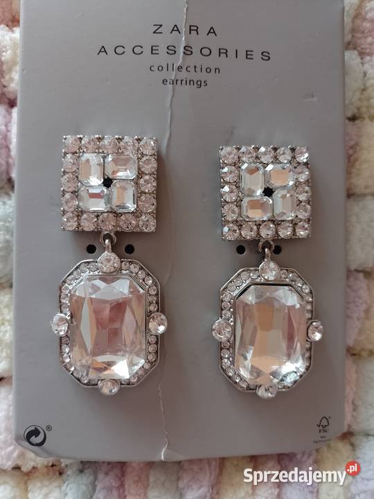 ZARA Bogato zdobione kolczyki wieczorowe z Dodatki Kraków