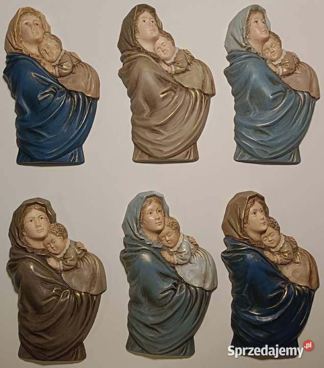 Madonna z Dzieciątkiem płaskorzeźba ręcznie Warszawa