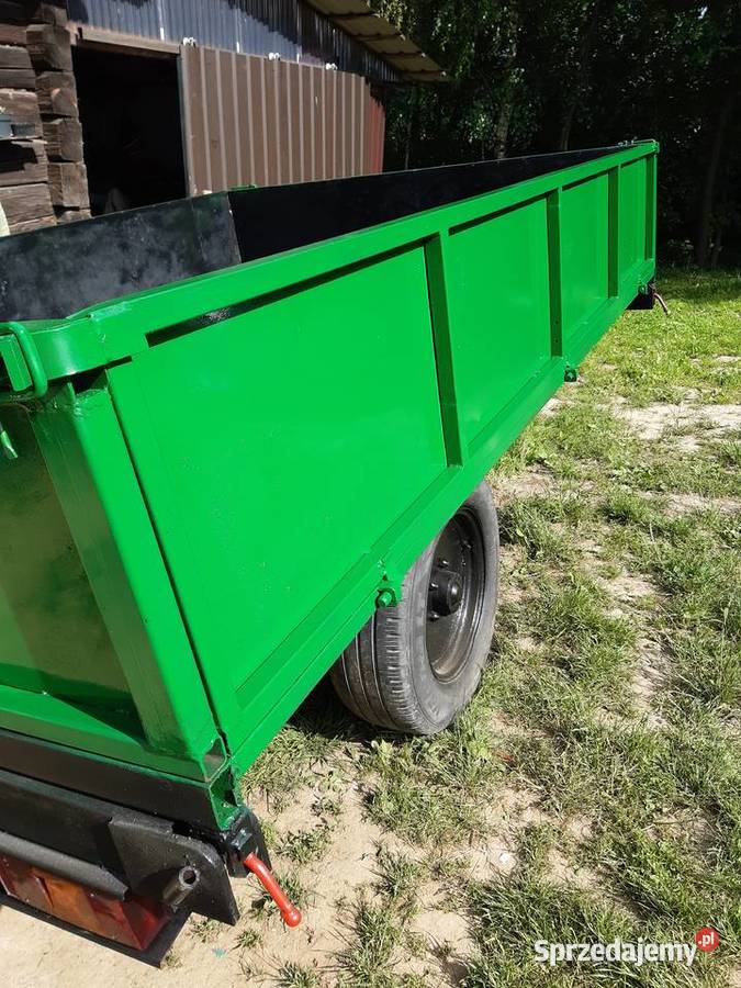 Przyczepa Jednoosiowa z kiprem na boki nieuszkodzony Wielopole Skrzyńskie