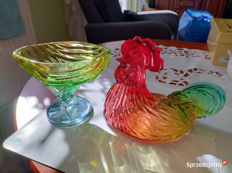 Kogut szklany kolorowy Żory