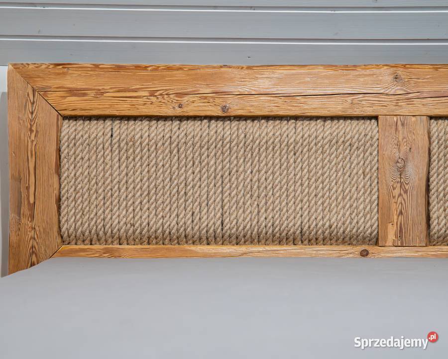 Rustykalne łózko drewniane ze starych belek i Rabka-Zdrój