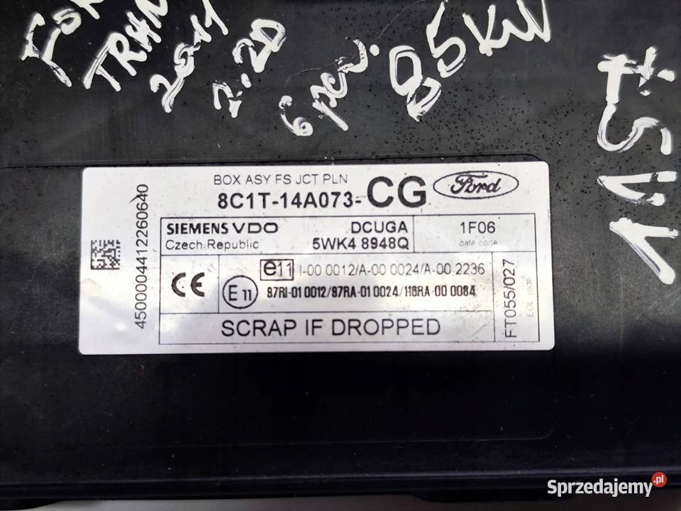 Ford Transit MODUŁ KOMFORTU 8C1T14A073CG Przemęt