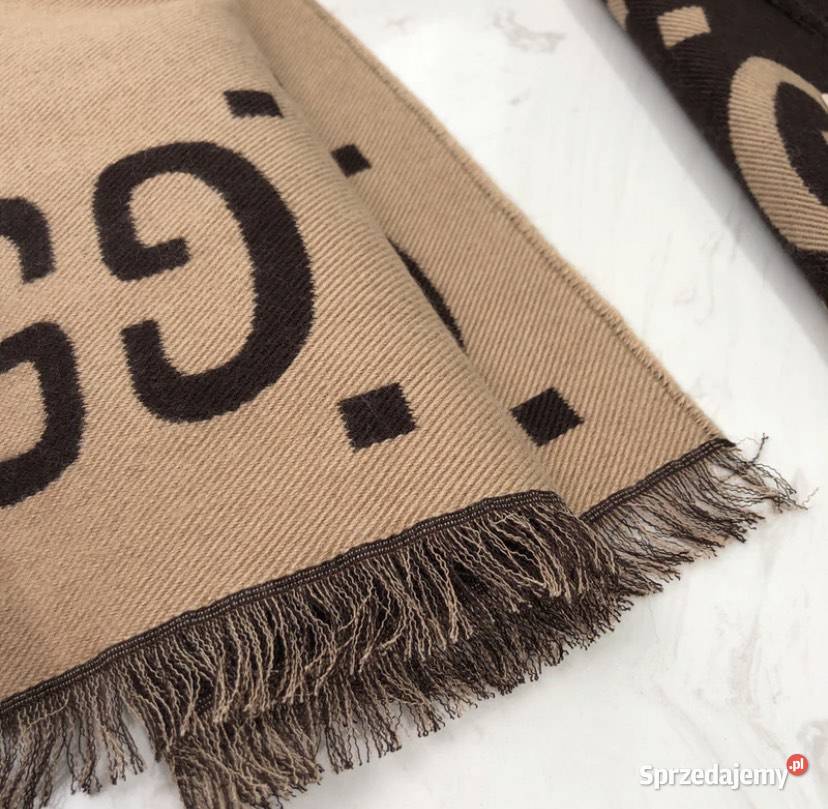 Kremowy wełniany szal chusta Gdynia sprzedam