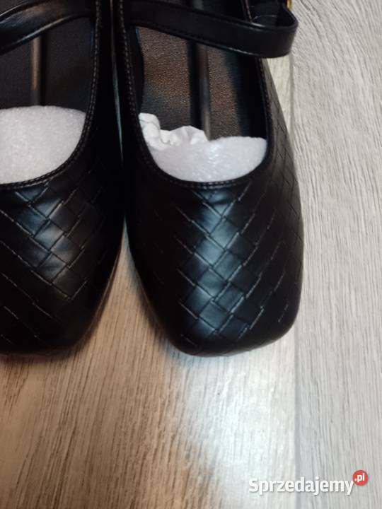 40 Czarne baleriny wieczorowe z zapięciem 25.5cm małopolskie Kraków