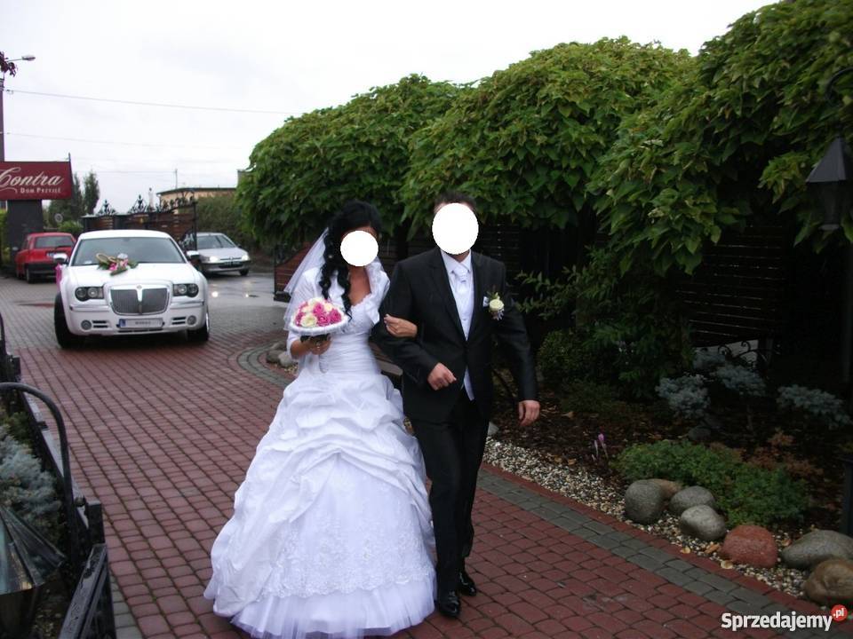 Przepiękna SUKNIA ŚLUBNA SWAROVSKI koronka Rydułtowy