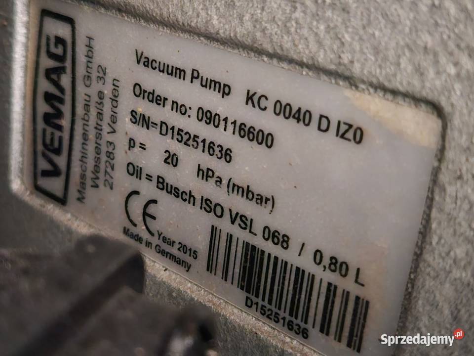 Nadziewarka Vemag HP 12E wielkopolskie Krotoszyn