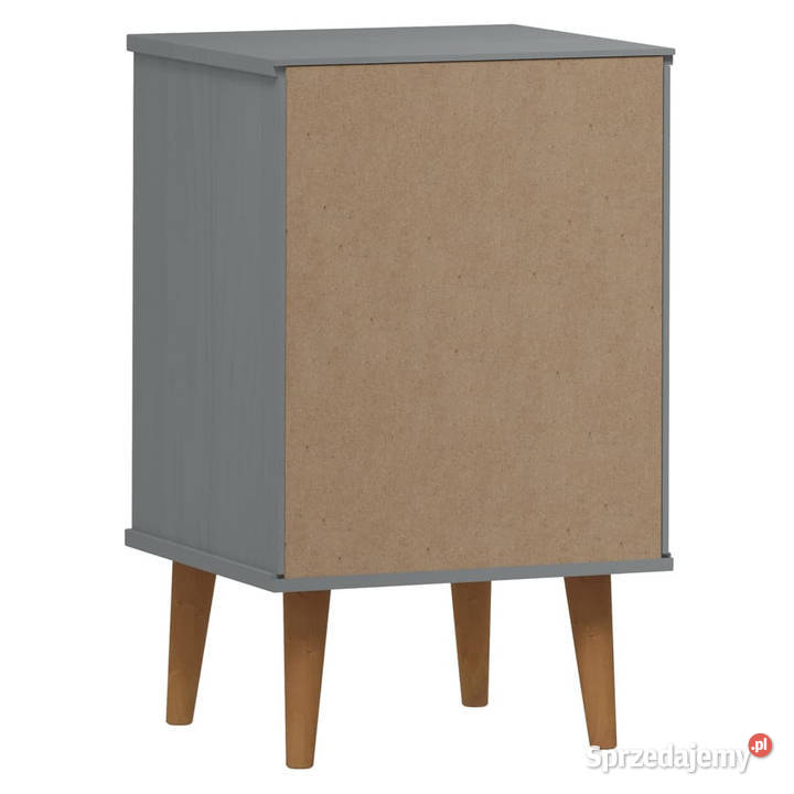 Szafka nocna MOLDE szara 40x35x65 lite drewno Warszawa