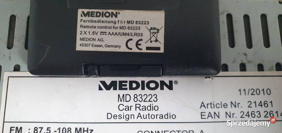 Radio samochodowe Medion Radioodtwarzacze Mętów sprzedam