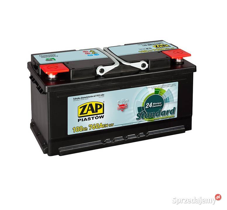 Akumulator ZAP Standard 100Ah 760A PRAWY PLUS osobowe Układ elektryczny Motoryzacja