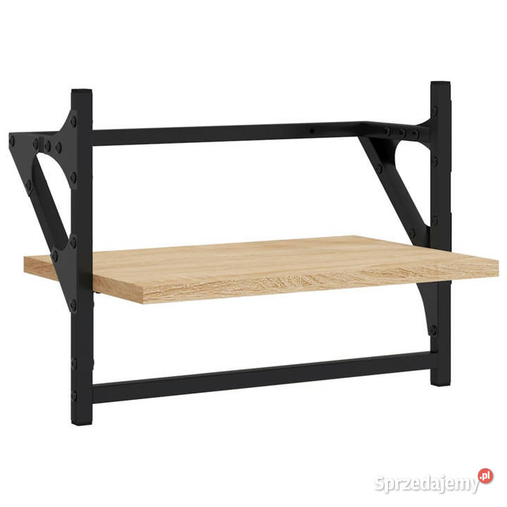 Półki ścienne z drążkami 2 dąb sonoma 40x25x30 mazowieckie Warszawa