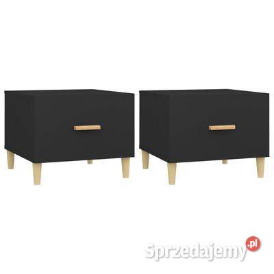 vidaXL Stoliki kawowe 2 czarne 50x50x40 mazowieckie Warszawa sprzedam