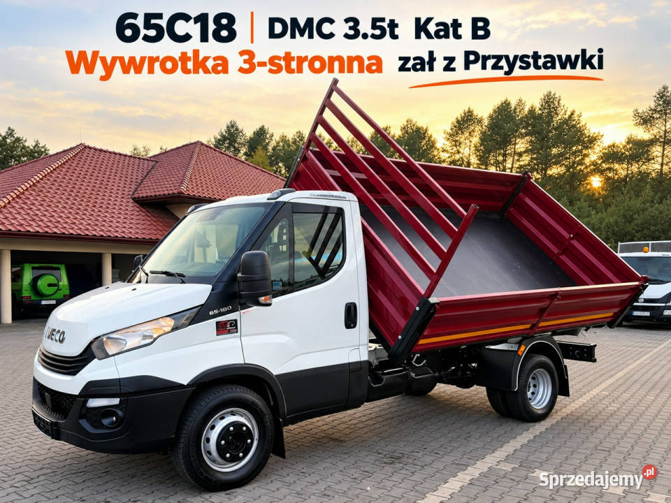 Iveco Daily 65C18 V H DMC 35t Kat B Wywrotka pełny VAT Widełki