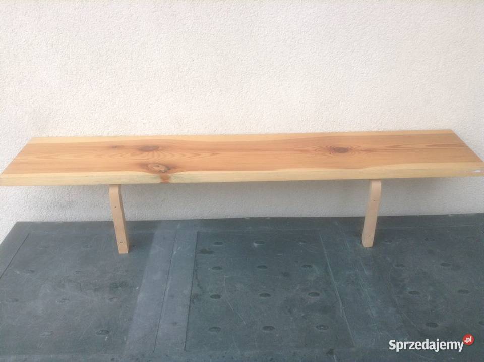 Półka z litego drewna na wspornikach Opole
