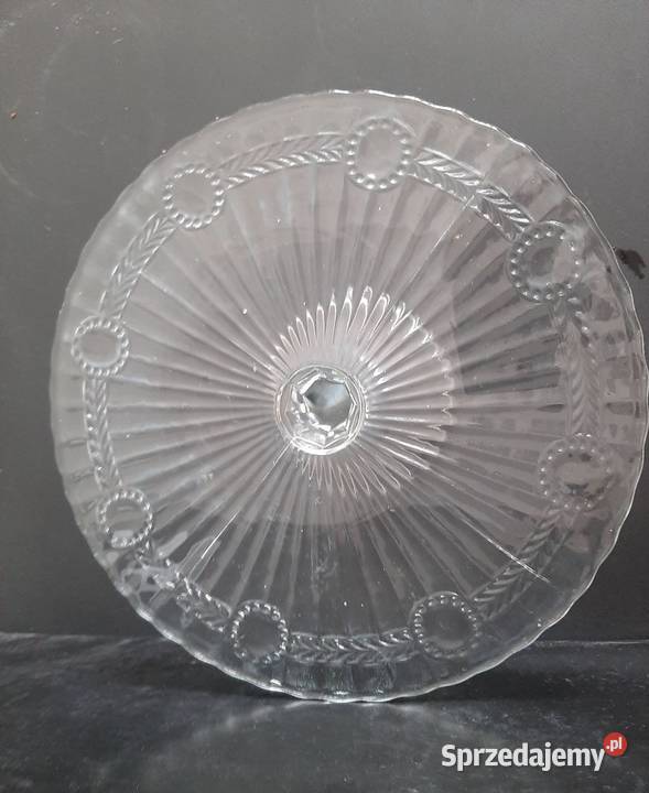 Patera szklana PRL Sosnowiec