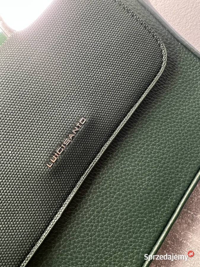 Torebka na ramię listonoszka z paskiem zielona Jasło