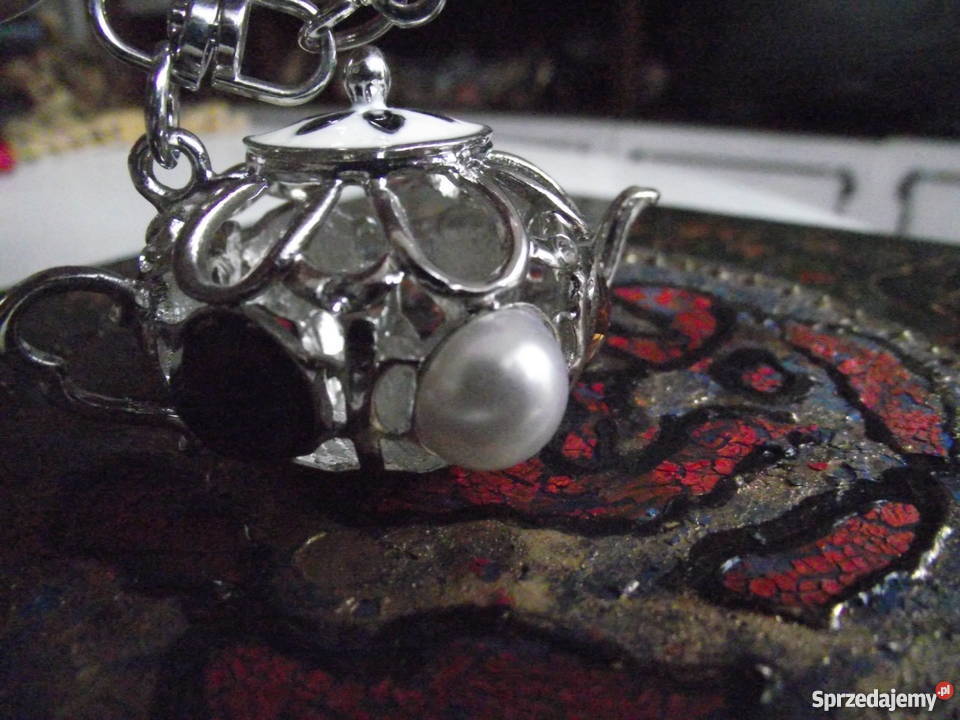 OKAZAŁA PRZEWIESZKA SREBRZONA Z KAMIENIAMI posrebrzane Biżuteria dla Pań Piła