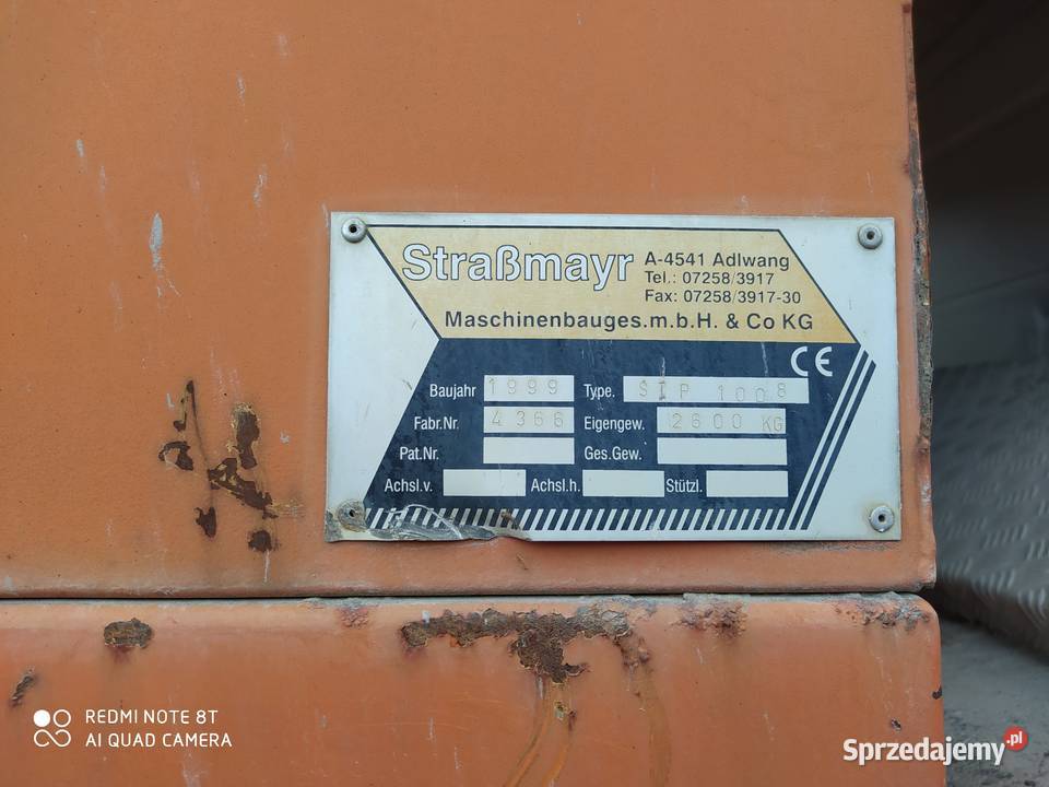 Remonter drogowy posypywarka strasmayer 1008 Ciszyca