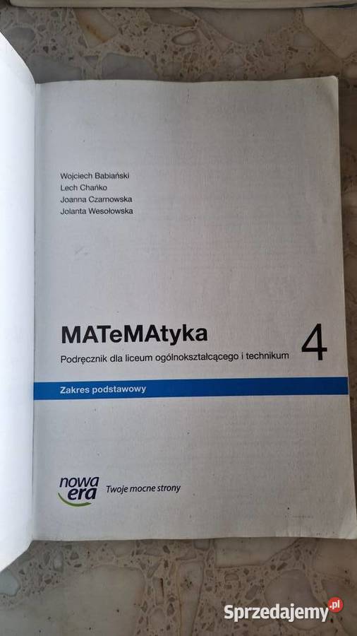 Matematyka 4 zakres podstawowy tradycyjny podręcznik Kultura i Rozrywka