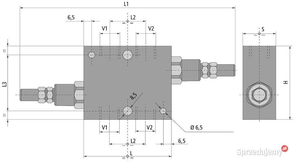 Zawór Hydrauliczny Przelewowy Krzyżowy VAU 34 Solec Kujawski