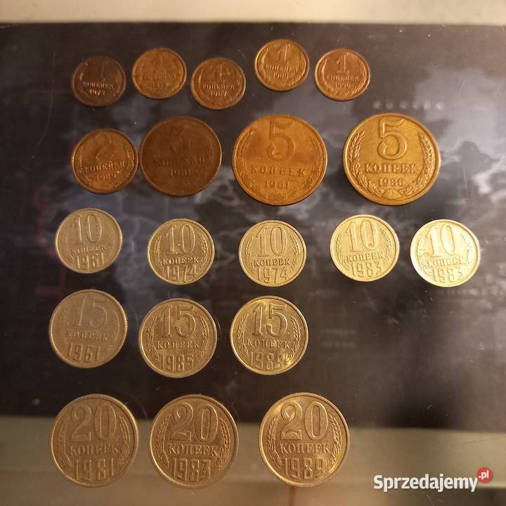 CCCP kopiejki 1961 1989 20sztuk lubelskie Zemborzyce Podleśne