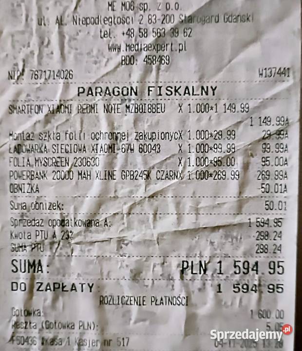 Readmi Note 14 Pro 5g ładowarka xiaomi powerbank Xiaomi Suchobrzeźnica