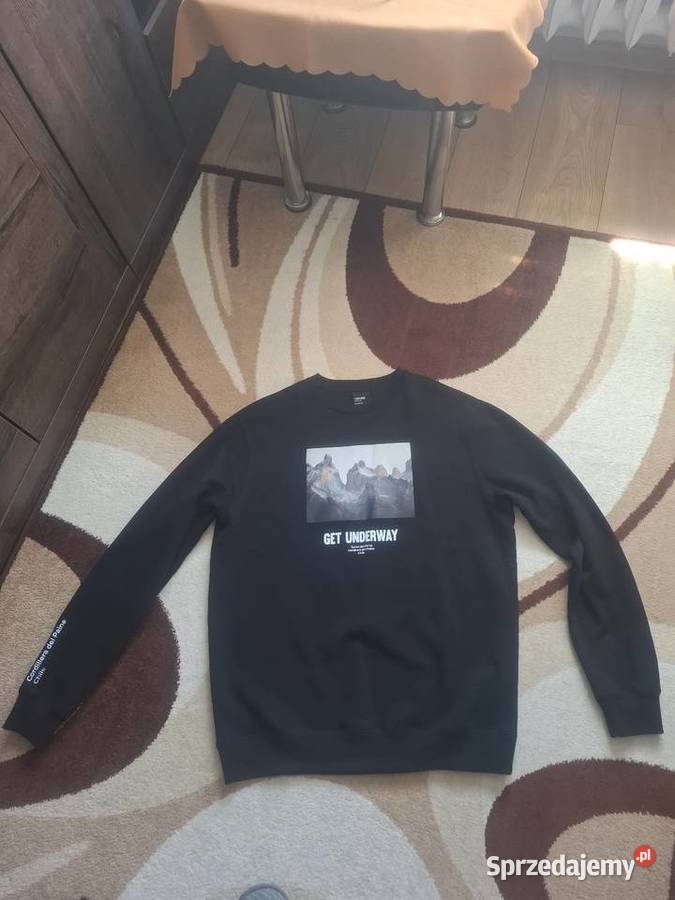 Bluza House czarna z nadrukiem GET UNDERWAY czarny Biała Podlaska sprzedam