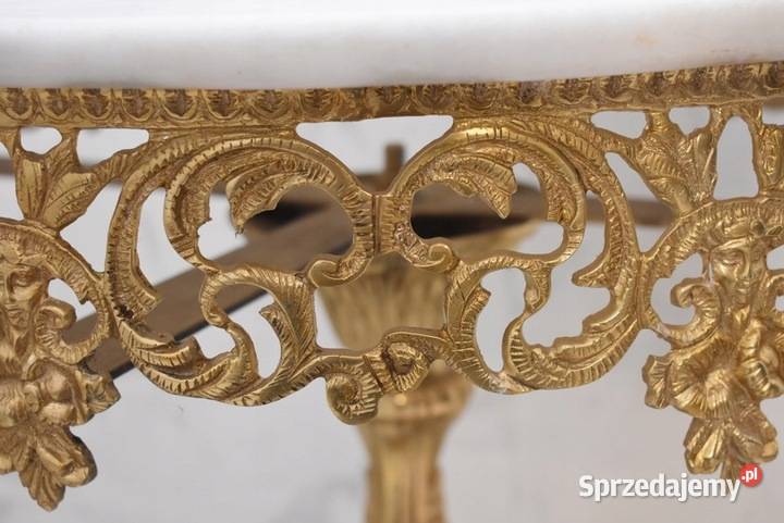 Królewski Stół Empire Marmur Zdobienia Brąz Kraków