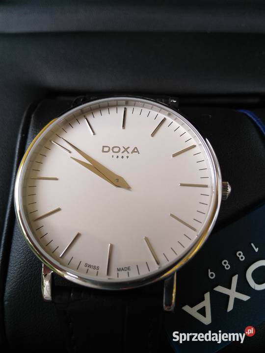 DOXA made Swiss klasyczny piękny szafirowe szkło kujawsko-pomorskie Włocławek