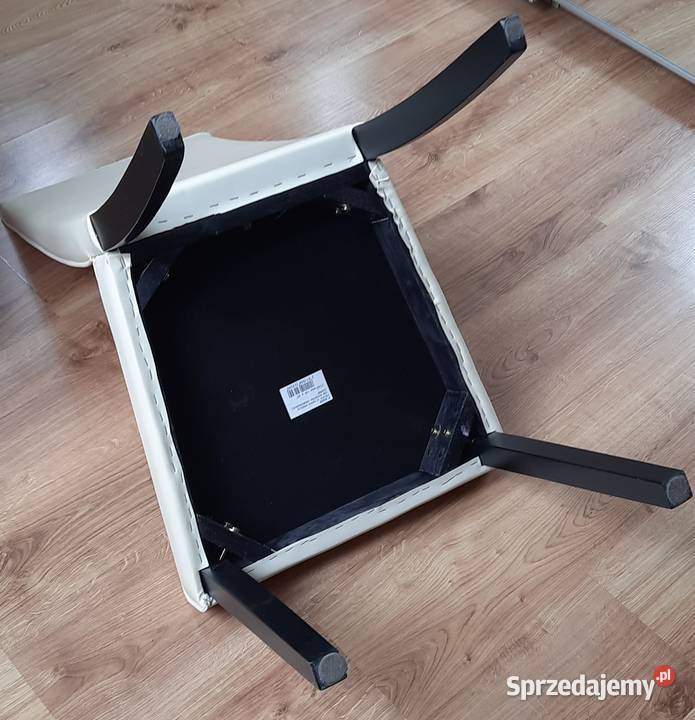 Krzesła PARYS kremowe z ekoskóry 4 Raciborowice