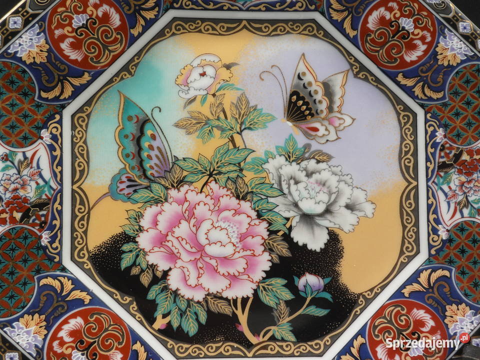 Japoński Talerz Dekoracyjny Imari Seizan Gama Porcelana i szkło Raszków