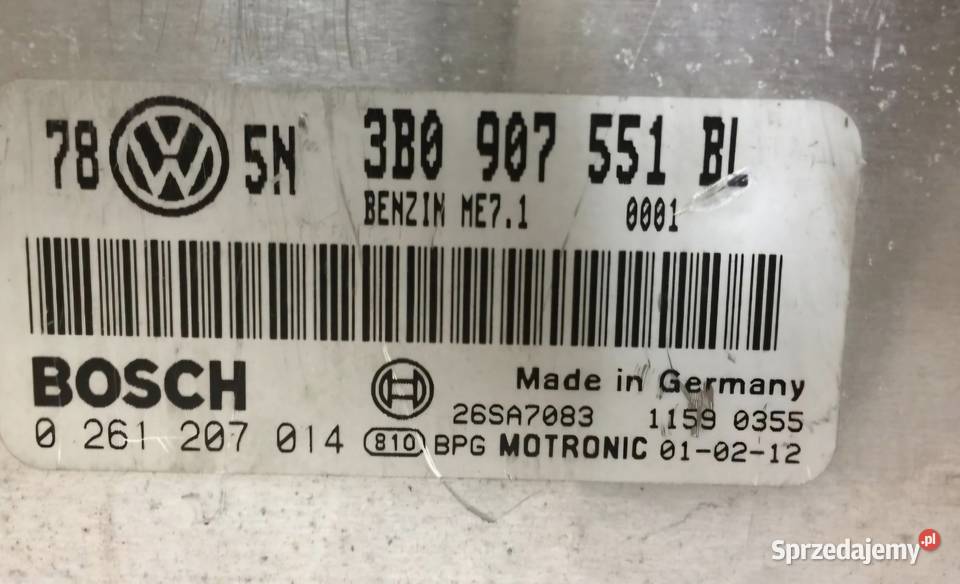 KOMPUTER STEROWNIK SILNIKA VW PASSAT B5 FL 28 B Komputery