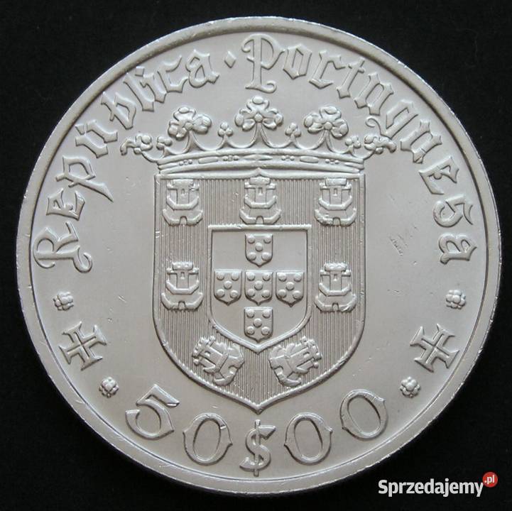 Portugalia 50 escudos 1968 CABRAL SREBRO sprzedam