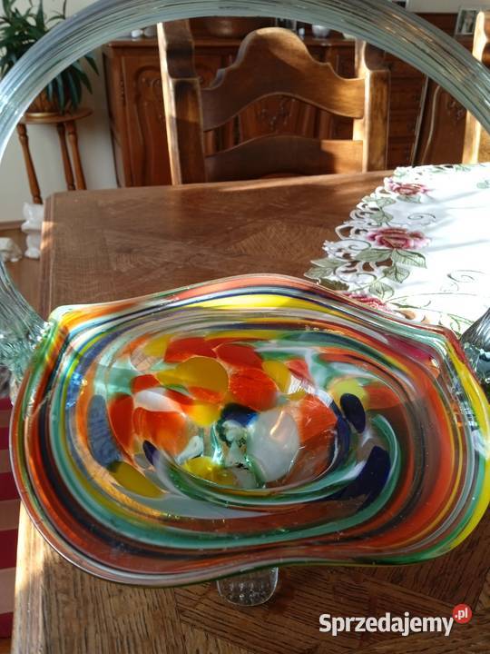 Koszyk ze szkła kolorowego Kozielice