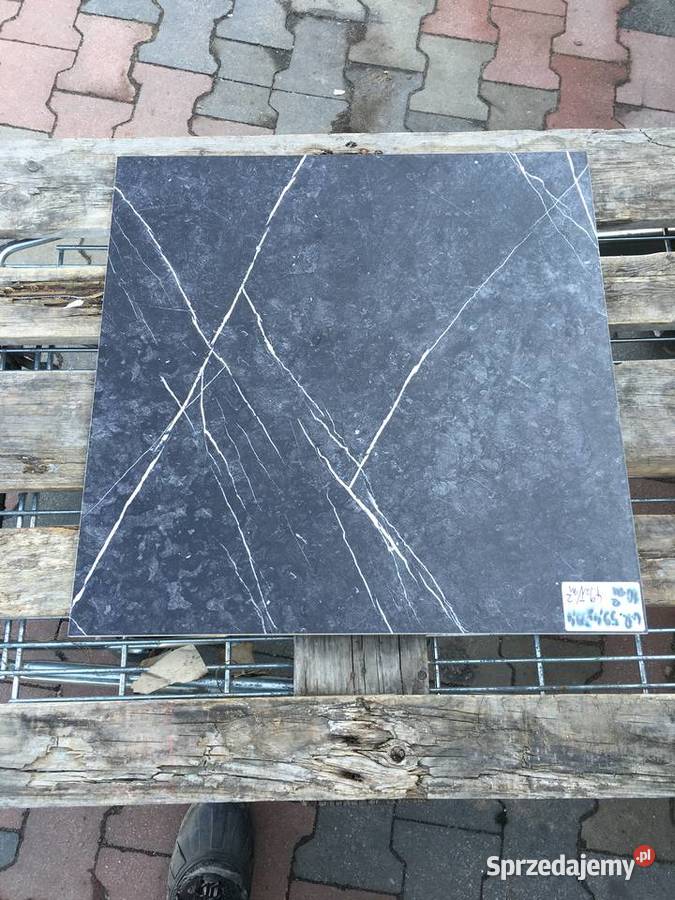 Gres płytka podłogowa czarny marmur poler Płytki i fugi mazowieckie Reguły