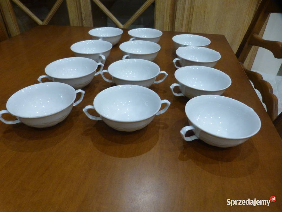 Wałbrzych bulionówki 12 sztuk 200 ml białe pomorskie Gdańsk