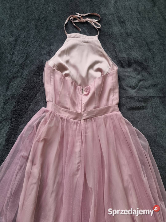 Jasnoróżowa elegancka sukienka maxi Spódnice i sukienki