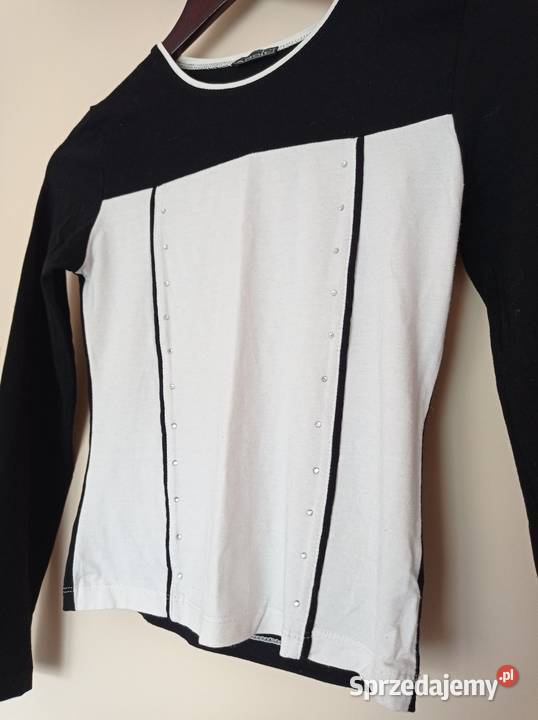 Czarnobiała bluzeczka dziewczynki czarny Hajnówka sprzedam