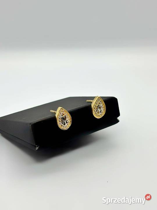 Nowe Złote kolczyki pr 585 195g Kolczyki Elbląg