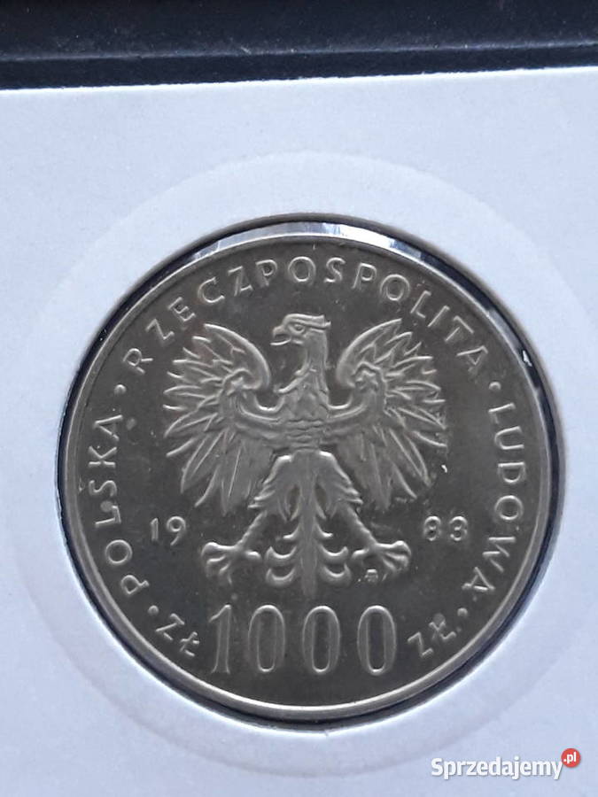 1000 Papież Jan Paweł II 1983 r 4 UNC Numizmatyka Konin sprzedam