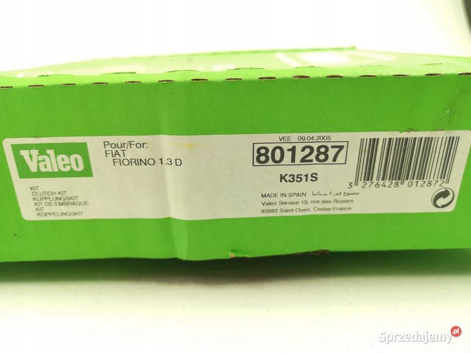SPRZĘGŁO KOMPLETNE VALEO FIAT FIORINO 8288 13 D lubelskie