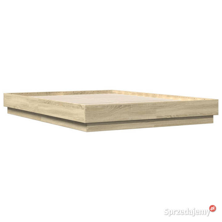 Rama łóżka z oświetleniem LED dąb sonoma 140x200 Warszawa