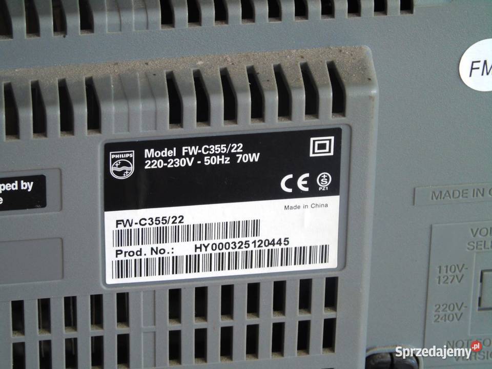 Wieża Philips FWC355 CD AUX RDS magnetofon Jasło