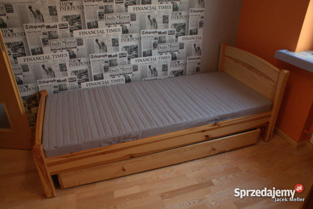 Łóżko sosnowe 900x200 Materac Ikea Sierpc sprzedam